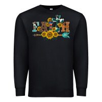 Black western faith arrow sunflowers Premium Sweatshirt - BarkalooDesign