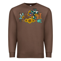 Chestnut western faith arrow sunflowers Premium Sweatshirt - BarkalooDesign