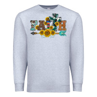Heather Grey western faith arrow sunflowers Premium Sweatshirt - BarkalooDesign