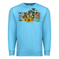 Ocean Blue western faith arrow sunflowers Premium Sweatshirt - BarkalooDesign
