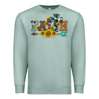 Seafoam western faith arrow sunflowers Premium Sweatshirt - BarkalooDesign