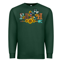Sports Green western faith arrow sunflowers Premium Sweatshirt - BarkalooDesign