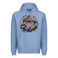 Colony Blue merry christmas Premium Hoodie - MaliasSmallBusiness