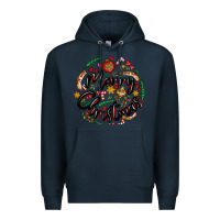 Navy merry christmas Premium Hoodie - MaliasSmallBusiness