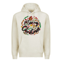 Oatmeal Heather merry christmas Premium Hoodie - MaliasSmallBusiness