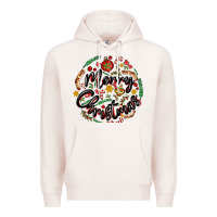 Pale Pink merry christmas Premium Hoodie - MaliasSmallBusiness
