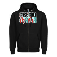 Black baseball mama Zipper Hoodie - JahusDesignShop