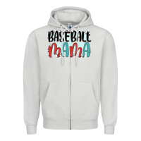 Dove Grey baseball mama Zipper Hoodie - JahusDesignShop