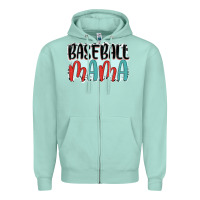 Seafoam baseball mama Zipper Hoodie - JahusDesignShop