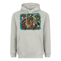 Moon Dust bucking bronco cowboy rodeo cactus and sunflowers Heavyweight Hoodie - Artiststas