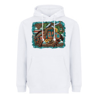 White bucking bronco cowboy rodeo cactus and sunflowers Heavyweight Hoodie - Artiststas