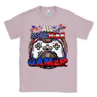 Lilac All American gamer 4th of july Classic Tee - CowGirlArtShop