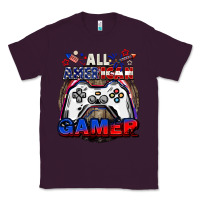 Plum All American gamer 4th of july Classic Tee - CowGirlArtShop