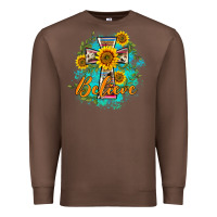 Chestnut western belive sunflowers cross Premium Sweatshirt - BarkalooDesign