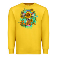 Lemon western belive sunflowers cross Premium Sweatshirt - BarkalooDesign