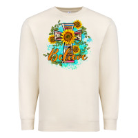 Sandshell western belive sunflowers cross Premium Sweatshirt - BarkalooDesign