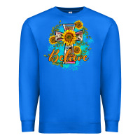 True Royal western belive sunflowers cross Premium Sweatshirt - BarkalooDesign