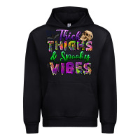 Black thick thighs and spooky vibes Urban Hoodie - BundleAndBundleShop