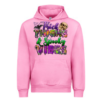 Fuchsia Pink thick thighs and spooky vibes Urban Hoodie - BundleAndBundleShop