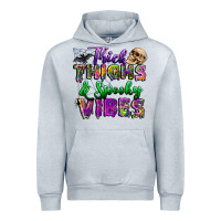 Heather Grey thick thighs and spooky vibes Urban Hoodie - BundleAndBundleShop