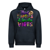 Navy thick thighs and spooky vibes Urban Hoodie - BundleAndBundleShop