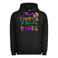 Pigment Black thick thighs and spooky vibes Urban Hoodie - BundleAndBundleShop