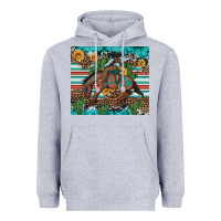 Heather Grey bucking bronco cowboy rodeo cactus and sunflowers Heavyweight Hoodie - Artiststas