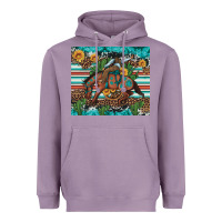 Lavender bucking bronco cowboy rodeo cactus and sunflowers Heavyweight Hoodie - Artiststas