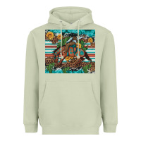 Matcha bucking bronco cowboy rodeo cactus and sunflowers Heavyweight Hoodie - Artiststas