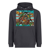 Bucking Bronco Cowboy Rodeo Cactus And Sunflowers Heavyweight Hoodie | Teevron
