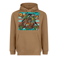 Toasted Coconut bucking bronco cowboy rodeo cactus and sunflowers Heavyweight Hoodie - Artiststas