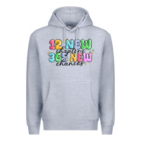Heather Grey 12 new chapter 365 new chances Premium Hoodie - MaliasSmallBusiness