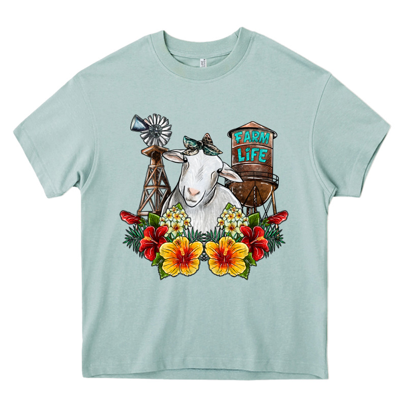 Farm Life Sheep Heavy Core Tee by SublimationCraftShop | Teevron