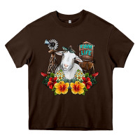 Chocolate Brown farm life sheep Heavy Core Tee - SublimationCraftShop