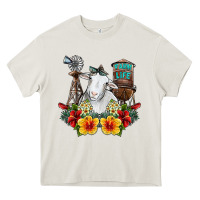 Cream farm life sheep Heavy Core Tee - SublimationCraftShop
