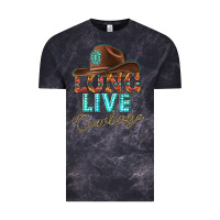 Cloud Black long live cowboys Vintage Tee - texasbilliewilder