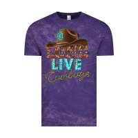 Cloud Purple long live cowboys Vintage Tee - texasbilliewilder