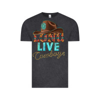 Vintage Black long live cowboys Vintage Tee - texasbilliewilder
