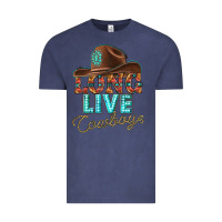 Vintage Denim long live cowboys Vintage Tee - texasbilliewilder