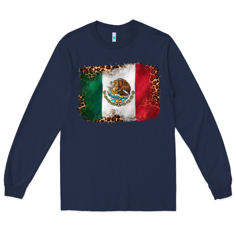 Mexican And Leopard Flag Long Sleeve Tee by CTS Tumbler Store | Teevron