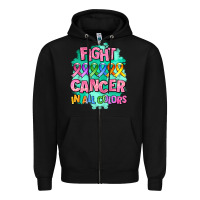 Black fight cancer in all colors Zipper Hoodie - AdoDesignShop