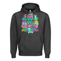 Charcoal Heather fight cancer in all colors Zipper Hoodie - AdoDesignShop