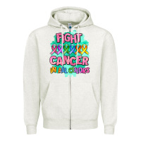 Oatmeal Heather fight cancer in all colors Zipper Hoodie - AdoDesignShop