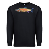 Black Rainbow Trout Premium Sweatshirt - LillyAllenDesigns