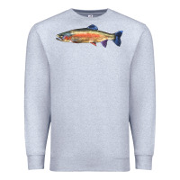 Heather Grey Rainbow Trout Premium Sweatshirt - LillyAllenDesigns