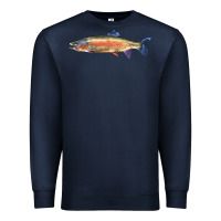 Navy Rainbow Trout Premium Sweatshirt - LillyAllenDesigns
