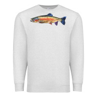 Oatmeal Heather Rainbow Trout Premium Sweatshirt - LillyAllenDesigns