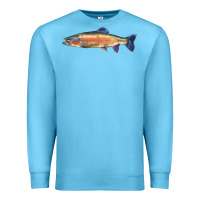 Ocean Blue Rainbow Trout Premium Sweatshirt - LillyAllenDesigns