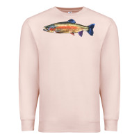 Pale Pink Rainbow Trout Premium Sweatshirt - LillyAllenDesigns