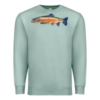 Seafoam Rainbow Trout Premium Sweatshirt - LillyAllenDesigns